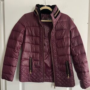 Sam Edelman Quilted Puffer Jacket in Deep Wine